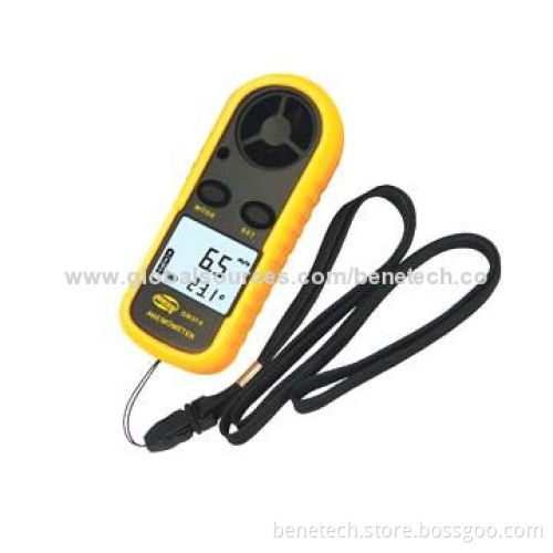 Digital Anemometer, 0-30ms Air Velocity, -10-45°C Air Temperature/Small/Light/Easy to Use